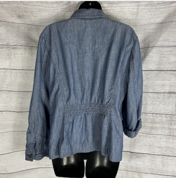 Charter Club Blue Jean Lightweight Jacket Or Top Classic Denim Style - Picture 6 of 9